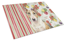 Load image into Gallery viewer, Tricolor Miniature Bull Terrier Vegetables Glass Cutting Board