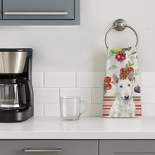 Load image into Gallery viewer, White Miniature Bull Terrier Vegetables Kitchen Towel