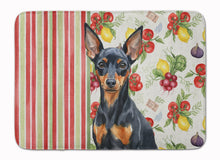 Load image into Gallery viewer, Black and Tan Miniature Pinscher Vegetables Memory Foam Kitchen Mat