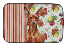 Load image into Gallery viewer, Red Miniature Pinscher Min Pin Vegetables Dish Drying Mat