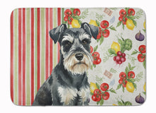 Load image into Gallery viewer, Black &amp; Silver Miniature Schnauzer Vegetables Memory Foam Kitchen Mat