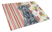 Load image into Gallery viewer, Black Neapolitan Mastiff Vegetables Glass Cutting Board