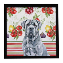 Load image into Gallery viewer, Blue Neapolitan Mastiff Vegetables Framed Metal Print
