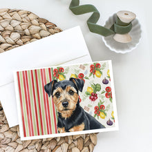 Load image into Gallery viewer, Black and Tan Norfolk Terrier Vegetables Greeting Cards Pack of 8