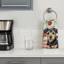 Load image into Gallery viewer, Black and Tan Norfolk Terrier Vegetables Kitchen Towel