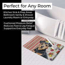Load image into Gallery viewer, Black and Tan Norfolk Terrier Vegetables Memory Foam Kitchen Mat