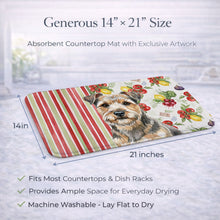 Load image into Gallery viewer, Grizzle and Tan Norfolk Terrier Vegetables Dish Drying Mat