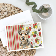 Load image into Gallery viewer, Grizzle and Tan Norfolk Terrier Vegetables Greeting Cards Pack of 8