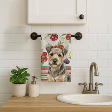 Load image into Gallery viewer, Grizzle and Tan Norfolk Terrier Vegetables Kitchen Towel