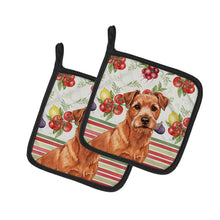 Load image into Gallery viewer, Red Norfolk Terrier Vegetables Pair of Pot Holders