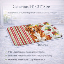 Load image into Gallery viewer, Orange Nova Scotia Duck Tolling Retriever Vegetables Dish Drying Mat