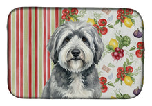 Load image into Gallery viewer, Gray and White Old English Sheepdog Vegetables Dish Drying Mat
