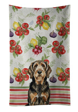 Load image into Gallery viewer, Black and Tan Otterhound Vegetables Kitchen Towel