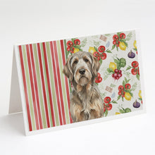 Load image into Gallery viewer, Grizzle and Tan Otterhound Vegetables Greeting Cards Pack of 8
