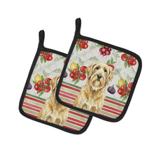 Load image into Gallery viewer, Wheaten and Tan Otterhound Vegetables Pair of Pot Holders