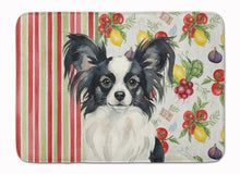 Load image into Gallery viewer, Black and White Papillon Vegetables Memory Foam Kitchen Mat