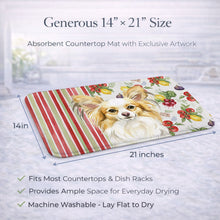 Load image into Gallery viewer, Lemon and White Papillon Vegetables Dish Drying Mat