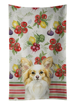 Load image into Gallery viewer, Lemon and White Papillon Vegetables Kitchen Towel