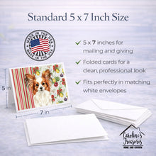 Load image into Gallery viewer, White with Red Papillon Vegetables Greeting Cards Pack of 8