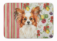 Load image into Gallery viewer, White with Red Papillon Vegetables Memory Foam Kitchen Mat