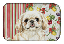 Load image into Gallery viewer, Cream Pekingese Vegetables Dish Drying Mat