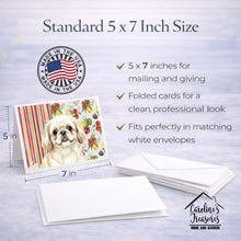 Load image into Gallery viewer, Cream Pekingese Vegetables Greeting Cards Pack of 8