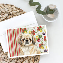 Load image into Gallery viewer, Fawn Pekingese Vegetables Greeting Cards Pack of 8