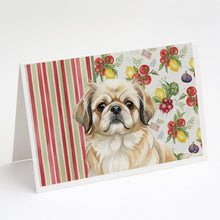 Load image into Gallery viewer, Fawn Pekingese Vegetables Greeting Cards Pack of 8