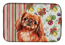 Load image into Gallery viewer, Red Pekingese Vegetables Dish Drying Mat
