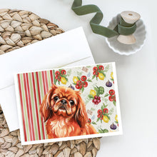 Load image into Gallery viewer, Red Pekingese Vegetables Greeting Cards Pack of 8