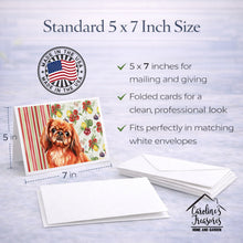 Load image into Gallery viewer, Red Pekingese Vegetables Greeting Cards Pack of 8