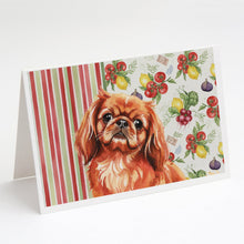 Load image into Gallery viewer, Red Pekingese Vegetables Greeting Cards Pack of 8