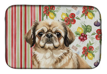 Load image into Gallery viewer, Sable Pekingese Vegetables Dish Drying Mat