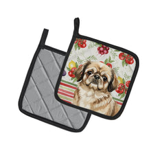 Load image into Gallery viewer, Sable Pekingese Vegetables Pair of Pot Holders