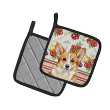 Load image into Gallery viewer, Corgi Vegetables Pair of Pot Holders