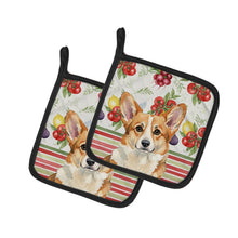 Load image into Gallery viewer, Corgi Vegetables Pair of Pot Holders