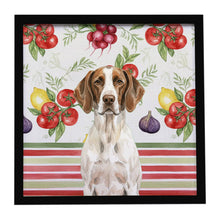 Load image into Gallery viewer, Liver and White Pointer Vegetables Framed Metal Print