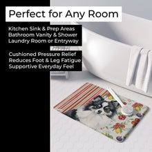 Load image into Gallery viewer, Black and White Pomeranian Vegetables Memory Foam Kitchen Mat