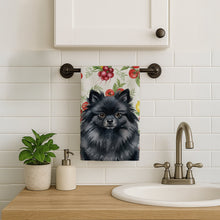 Load image into Gallery viewer, Black Pomeranian Vegetables Kitchen Towel