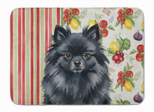 Load image into Gallery viewer, Black Pomeranian Vegetables Memory Foam Kitchen Mat