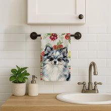Load image into Gallery viewer, Blue Merle Pomeranian Vegetables Kitchen Towel