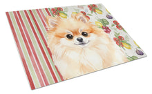 Load image into Gallery viewer, Pomeranian Vegetables Glass Cutting Board