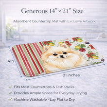 Load image into Gallery viewer, Cream Pomeranian Vegetables Dish Drying Mat