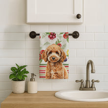 Load image into Gallery viewer, Miniature Apricot Poodle Vegetables Kitchen Towel