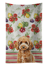 Load image into Gallery viewer, Miniature Apricot Poodle Vegetables Kitchen Towel