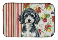 Load image into Gallery viewer, Miniature Parti Poodle Vegetables Dish Drying Mat