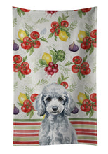 Load image into Gallery viewer, Miniature Silver Poodle Vegetables Kitchen Towel