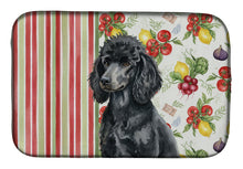 Load image into Gallery viewer, Standard Black Poodle Vegetables Dish Drying Mat