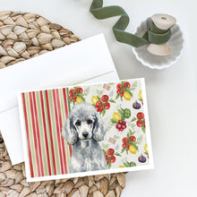 Load image into Gallery viewer, Standard Silver Poodle Vegetables Greeting Cards Pack of 8