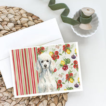 Load image into Gallery viewer, Standard White Poodle Vegetables Greeting Cards Pack of 8